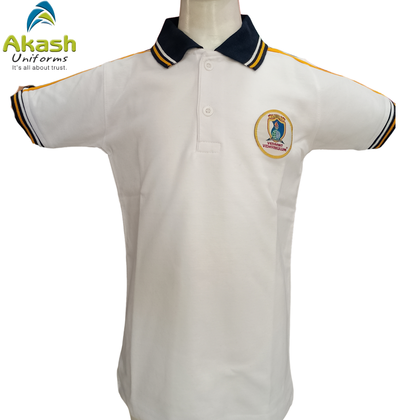 VEDANT VIDYAKULAM WHITE T- SHIRT