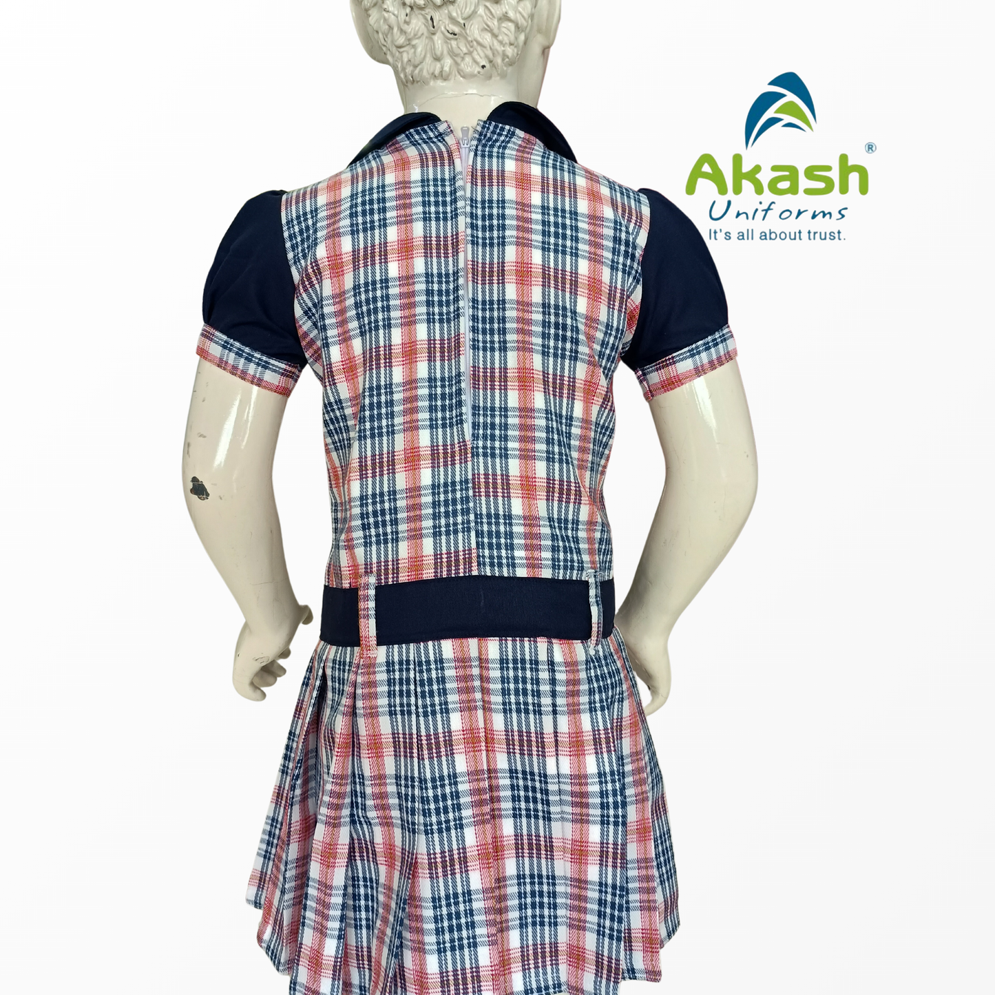 ST. RAPHAEL'S FROCK BLUE CHECKS NURSERY