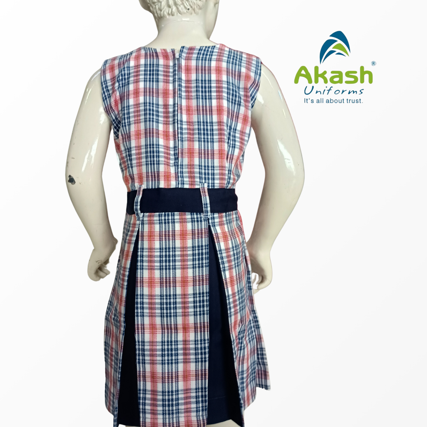 ST. RAPHAEL'S FROCK BLUE CHECKS KG-1 KG2