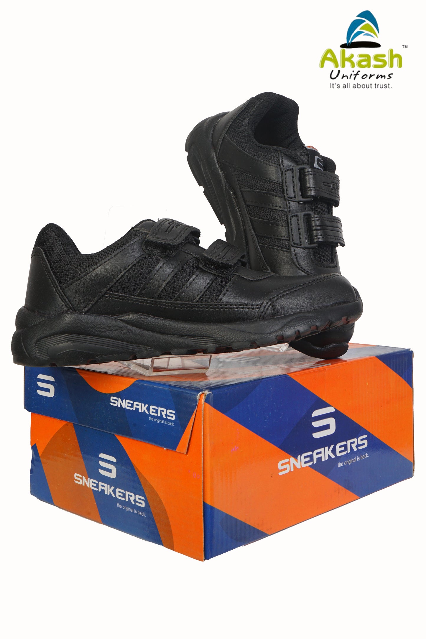 SHISHUKUNJ SCHOOL, PRIMARY - ARMOUR BLACK -VALCRO - REX