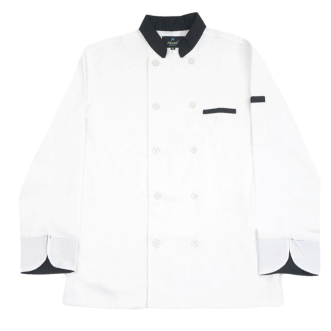 Men’s & Women’s White and Black Chef Coat