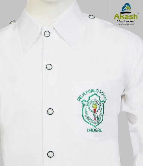 DPS INDORE WHITE FULL SHIRT (CLASS 1st to 12th)