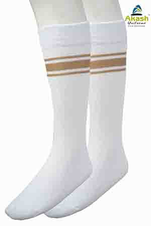 ST. RAPHAELS SOCKS ( WHITE WITH BUFF PATTI )