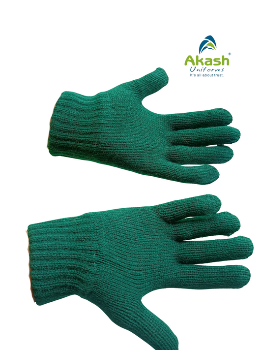 WOOLEN  GLOVES (GREEN)