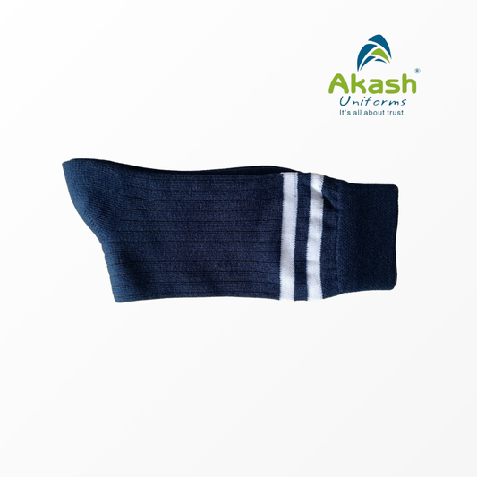 QUEENS' COLLEGE SOCKS (BLUE WITH WHITE PATTI)