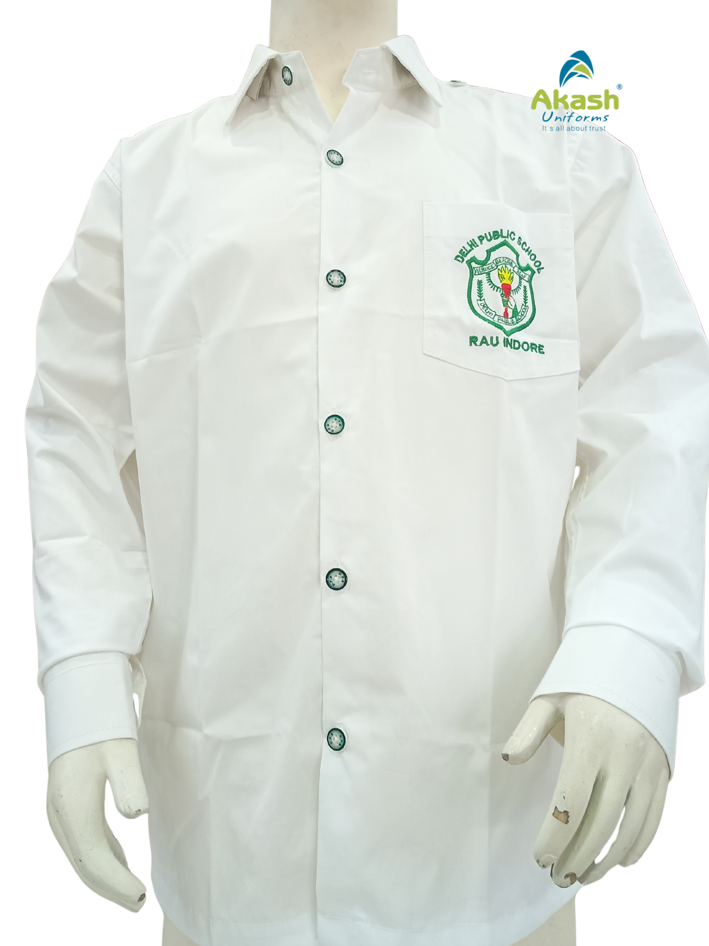 DPS RAU WHITE FULL SHIRT (CLASS 1st to 12th)