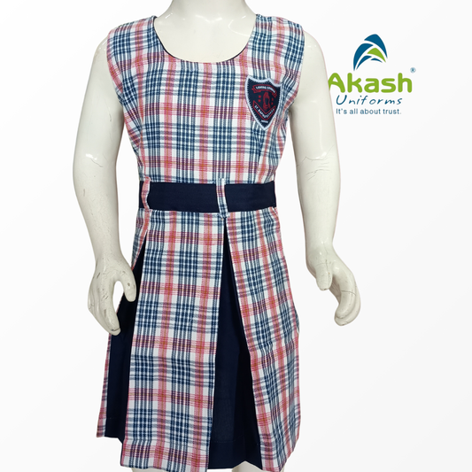 ST. RAPHAEL'S FROCK BLUE CHECKS KG-1 KG2