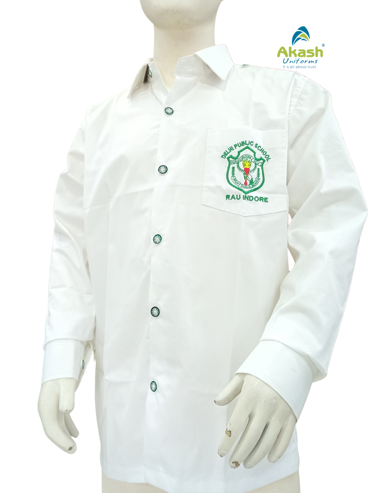 DPS RAU WHITE FULL SHIRT (CLASS 1st to 12th)