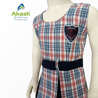 ST. RAPHAEL'S FROCK BLUE CHECKS KG-1 KG2