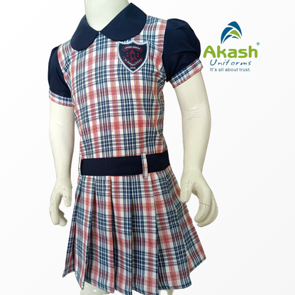 ST. RAPHAEL'S FROCK BLUE CHECKS NURSERY