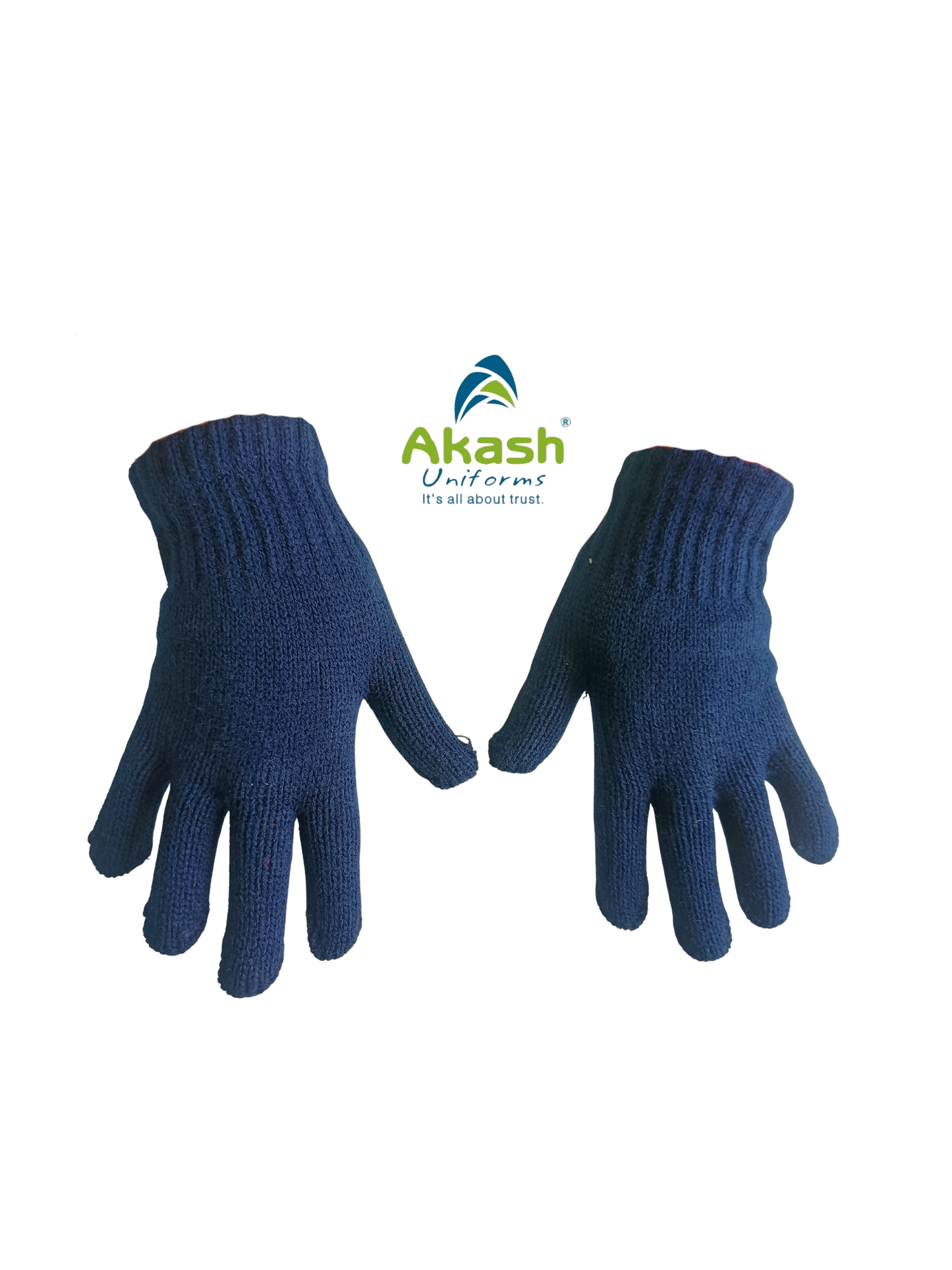 WOOLEN  GLOVES (NAVY BLUE)