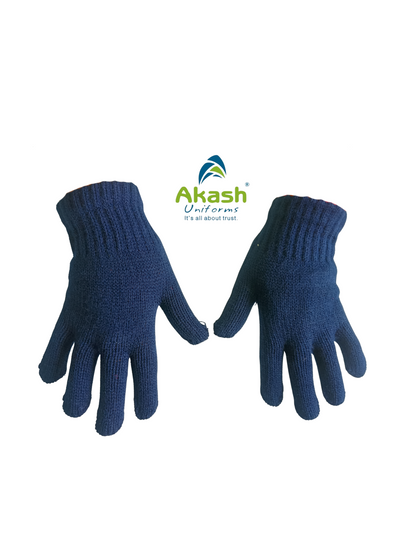 WOOLEN  GLOVES (NAVY BLUE)
