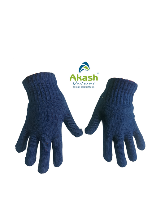 WOOLEN  GLOVES (NAVY BLUE)